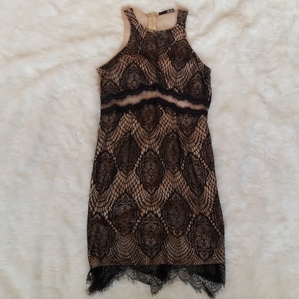 LuLu's black lace mini dress